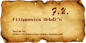 Filippovics Urbán névjegykártya
